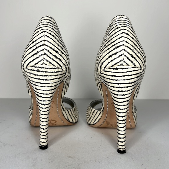 Alice + Olivia Gigi Peep Toe Snake Embossed Pumps EU 36 - Picture 4 of 10